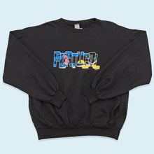 Lade das Bild in den Galerie-Viewer, Sweatshirt "Portugal" mit Taschen 90er, schwarz, L/XL