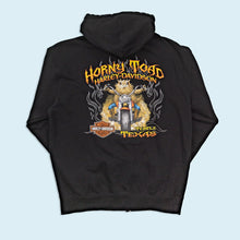 Lade das Bild in den Galerie-Viewer, Harley Davidson Zip Hoodie "Horny Toad Temple Texas" 2011, schwarz, L