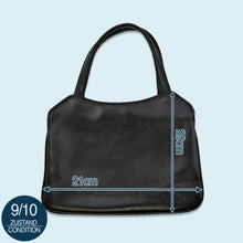 Lade das Bild in den Galerie-Viewer, Handtasche "echtes Leder" 80er, schwarz, klein