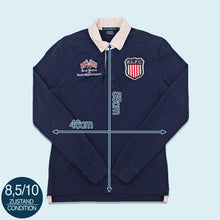 Lade das Bild in den Galerie-Viewer, Ralph Lauren Sport Polo GB Vs. USA 2000er, blau, L Damen
