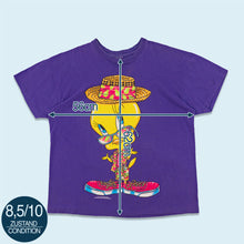 Lade das Bild in den Galerie-Viewer, T-Shirt "Tweety Looney Tunes" 1994 single stitch Made in the USA, lila, L/XL