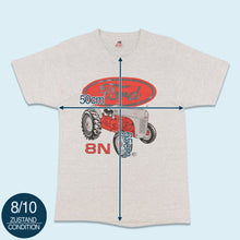 Lade das Bild in den Galerie-Viewer, Fruit of the Loom T-Shirt "Ford 8N" 80er/90er single stitch Made in the USA, grau, L schmal