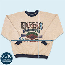 Lade das Bild in den Galerie-Viewer, Sweatshirt "Georgetown Hoyas" 90er, beige, L