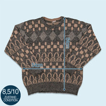 Lade das Bild in den Galerie-Viewer, Strickpullover 90er, grau, M