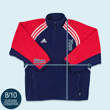 Lade das Bild in den Galerie-Viewer, Adidas Quarter Zip Fleece 2000, blau/rot, L