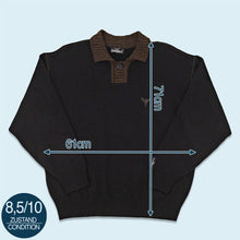 Lade das Bild in den Galerie-Viewer, Carlo Colucci Strickpullover 90er/00er, schwarz, XL