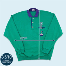 Lade das Bild in den Galerie-Viewer, Steffner Sweatshirt "Credit Swisse" 90er Made in Austria, grün/blau, L breit
