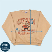 Lade das Bild in den Galerie-Viewer, Champion Sweatshirt "Cleveland Browns" 1994 Made in the USA, beige/braun, L/XL breit