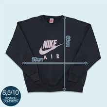 Lade das Bild in den Galerie-Viewer, Nike Sweatshirt "Nike Air" 80er/90er, schwarz, L