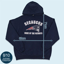 Lade das Bild in den Galerie-Viewer, Jerzees Hoodie "New England Patriots" 00er Made in Mexico, blau, XL