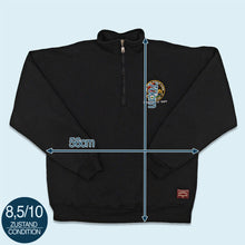 Lade das Bild in den Galerie-Viewer, Russell Athletic Quarter Zip "Secretary of State" 90er Made in the USA, schwarz, L/XL