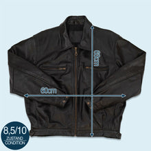 Lade das Bild in den Galerie-Viewer, Louis Jacke "100% Leder" 90er, schwarz, L