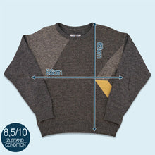 Lade das Bild in den Galerie-Viewer, Strickpullover 90er Made in Italy, grau, M/L