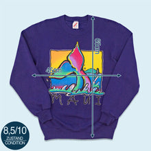 Lade das Bild in den Galerie-Viewer, Jerzees Sweatshirt "Maui" 90er Made in the USA, lila, S/M