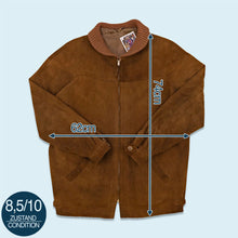 Lade das Bild in den Galerie-Viewer, Dents Suedalopes Jacke "Wildleder/ echtes Leder" 50er Made in England, braun, L/XL