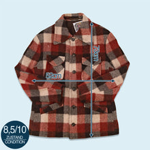 Lade das Bild in den Galerie-Viewer, Jacke lang "Wool" 80er, rot, L Damen