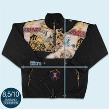 Lade das Bild in den Galerie-Viewer, Magic Venture Quarter Zip Fleece 90er, schwarz/grau, L/XL