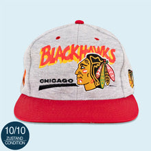 Lade das Bild in den Galerie-Viewer, NHL Mütze "Chicago Blackhawks" NEU 90er, grau, Einheitsgröße
