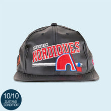 Lade das Bild in den Galerie-Viewer, NHL Mütze "Quebec Nordiques" Kunstleder 90er NEU, schwarz, Einheitsgröße