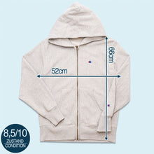 Lade das Bild in den Galerie-Viewer, Champion Zip Hoodie "reverse weave Vintage Allstars", grau, L schmal