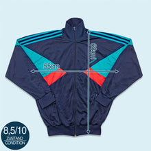 Lade das Bild in den Galerie-Viewer, Adidas Trainingsjacke "Heidenheim" 80er/90er, blau, M/L