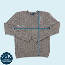 Lade das Bild in den Galerie-Viewer, Polo Ralph Lauren Strickpullover, grau, S/M
