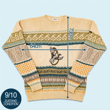 Lade das Bild in den Galerie-Viewer, Hugo Boss Strickpullover "Duck" 80er/90er Made in Germany, beige, XL/XXL