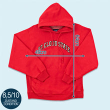 Lade das Bild in den Galerie-Viewer, Steve & Barrys Hoodie "reverse weave" 00er, rot, XS/S