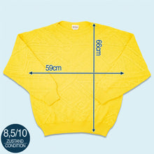 Lade das Bild in den Galerie-Viewer, Fiume Strickpullover 90er Made in Italy, gelb, L