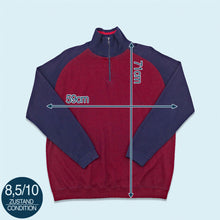 Lade das Bild in den Galerie-Viewer, Quarter Zip "Vintage Allstars" 90er/00er, rot/blau, L/XL