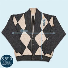Lade das Bild in den Galerie-Viewer, Carlo Colucci Cardigan Made in Germany 90er, grau/beige, XL