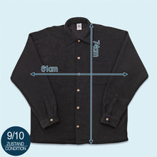 Lade das Bild in den Galerie-Viewer, New Fast Hemd dick "Fleece" 90er, schwarz, L/XL