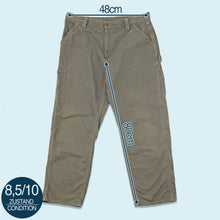 Lade das Bild in den Galerie-Viewer, Carhartt Hose "Carpenter canvas workwear" 00er Made in Mexico, grün/grau, 38/32