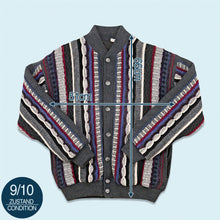 Lade das Bild in den Galerie-Viewer, Strickjacke "gefüttert" 90er, grau, M/L