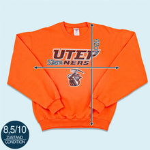 Lade das Bild in den Galerie-Viewer, Jerzees Sweatshirt "Utep Miners" 00er Made in Mexico, orange, M