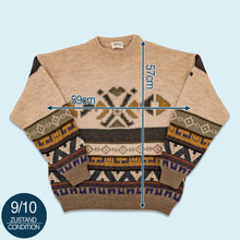 Lade das Bild in den Galerie-Viewer, Hugo Boss Strickpullover 90er Made in Italy, braun/beige, M/L breit