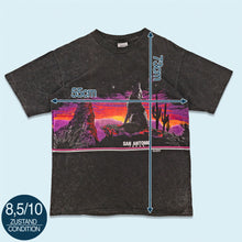 Lade das Bild in den Galerie-Viewer, Oneita Power T T-Shirt "San Antonio Texas" 1989 Made in the USA single stitch, schwarz, XL