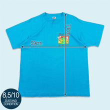 Lade das Bild in den Galerie-Viewer, Fruit of the Loom T-Shirt "Iguana Cantina" 90er Made in the USA single stitch, blau, XL