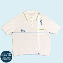 Lade das Bild in den Galerie-Viewer, Poloshirt 60er/70er, beige/grau, S breit
