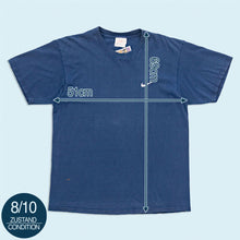 Lade das Bild in den Galerie-Viewer, Nike T-Shirt "Swoosh" 90er Made in the USA, blau, M