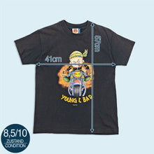 Lade das Bild in den Galerie-Viewer, Looney Tunes T-Shirt "Young & Bad" Baby Tee 1998 Made in E.C., schwarz, XS