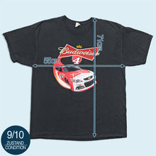 Lade das Bild in den Galerie-Viewer, Fruit of the Loom Heavy Cotton T-Shirt "Budweiser Nascar", schwarz, L