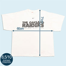 Lade das Bild in den Galerie-Viewer, Nike T-Shirt "Oakland Raiders" 90er Made in the USA, weiß, XL