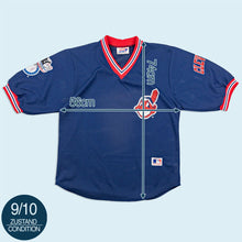 Lade das Bild in den Galerie-Viewer, Pro One Trikot "Cleveland Indians" Pro Badge 90er Made in England, blau, L