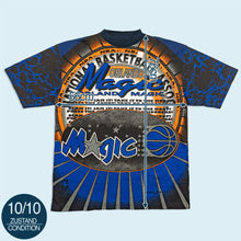 Lade das Bild in den Galerie-Viewer, Magic Johnson T's T-Shirt "Orlando Magic AOP" Deadstock 90er/00er Made in E.C. , schwarz, XL