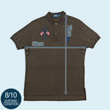 Lade das Bild in den Galerie-Viewer, Polo Ralph Lauren Poloshirt "United States of America" 90er/00er, schwarz/braun, L/XL