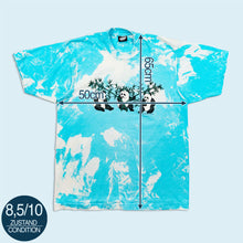Lade das Bild in den Galerie-Viewer, Screen Stars T-Shirt "Panda Batik" 1986 Made in the USA single stitch, blau, M/L