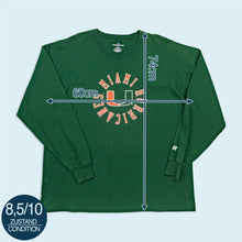Lade das Bild in den Galerie-Viewer, Russell Athletic Longsleeve "Miami Hurricanes", grün, XL