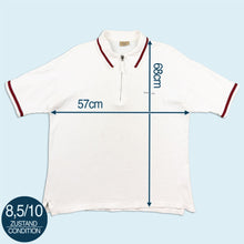 Lade das Bild in den Galerie-Viewer, Joop Jeans Poloshirt "Quarter Zip" 90er, weiß, L breit
