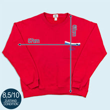 Lade das Bild in den Galerie-Viewer, Izod Lacoste Sweatshirt "Pocket" 90er Made in the USA, rot, L breit
